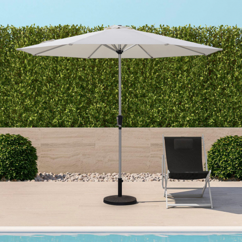 Sonnenschirm 3m achteckig mit Mittelstange Anti-UV Garten Terrasse Flamenco
