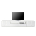Moderne TV-Bank 260x43cm Wohnzimmer Wand Schrank weiß glänzend More Katalog