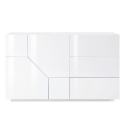 Weißes Sideboard Sideboard 140x43cm Wohnzimmer Küche 2 Türen 3 Schubladen Mira Angebot