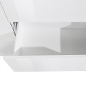 Weiße Anrichte 140x43 cm Wohnzimmer Küche 2 Türen 3 Schubladen Mira Katalog