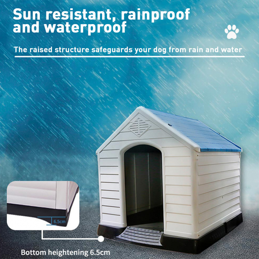 Rock Hundehütte groß XXL Outdoor Hundehaus für den Garten
