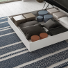 Doppelbett 160x190cm mit Stauraum, Holz, Weiß, Ankel Nod Katalog