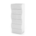 Design-Kommode Schlafzimmer mit 6 Schubladen Weiß Onda Septet Angebot