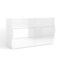 6-Schubladen-Schlafzimmerkommode weiß modern Onda Sideboard Angebot