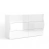 6-Schubladen-Schlafzimmerkommode weiß modern Onda Sideboard Angebot