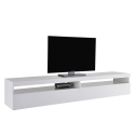 Design-TV-Schrank für Wohnzimmer, 200 cm, 4 Fächer, 2 Türen, hochglanzweiß, Burrata Angebot