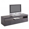 Designer TV-Schrank antrazit Wohnzimmer 130cm 2 Fächer 1 Tür Burrata City Angebot