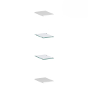 Set aus 4 Wandregalen Holz und Glas Design Wohnzimmer Joy Wall Angebot