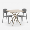 Modernes quadratisches beige Tischset 70x70cm 2 Designstühle Wade Kosten