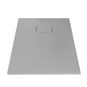 Rechteckige Duschbox aus Kunstharz auf Bodenhöhe 90x70 Stone 