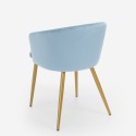 Moderner Samt Stuhl Küche Esszimmer Schlafzimmer goldene Beine Patogu 