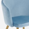 Moderner Samt Stuhl Küche Esszimmer Schlafzimmer goldene Beine Patogu 
