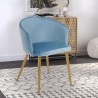 Moderner Samt Stuhl Küche Esszimmer Schlafzimmer goldene Beine Patogu Katalog