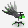 Gaming-Stuhl ergonomische Armlehnen verstellbare Kissen Adelaide Emerald Modell