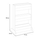 Ortolegno Vertikaler Pflanzenkübel Balkon Garten 71x43x103cm Angebot