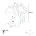 Hundehütte Outdoor für mittelgroße Hunde außen innen Bella Kosten