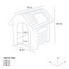 Hundehütte Outdoor für mittelgroße Hunde außen innen Bella Kosten