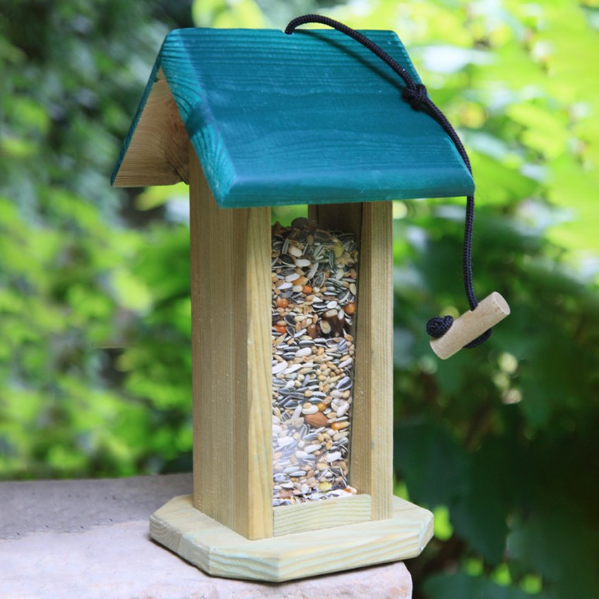 Vogelfutterhaus aus Holz für den Außenbereich Lizzy Aktion Vogelfutterhaus aus Holz für den Außenbereich Lizzy Aktion