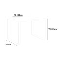 Ausziehbarer Esstisch Küche 90x90-180cm weiß Tecno Libra Rabatte