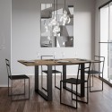 Ausziehbarer Esstisch Küche 90x90-180cm Tecno Libra Noix Sales