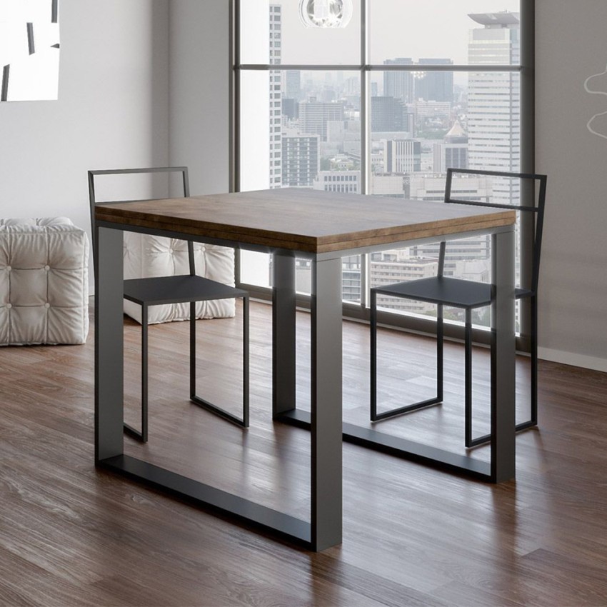 Ausziehbarer Esstisch Küche 90x90-180cm Tecno Libra Noix Aktion Ausziehbarer Esstisch Küche 90x90-180cm Tecno Libra Noix Aktion