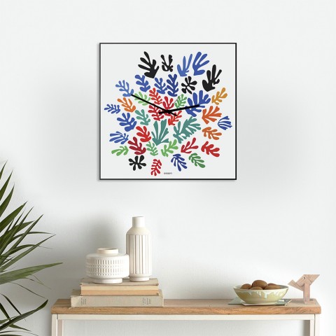 Buntes Wanduhr modernes Design für Wohnzimmer & Büro Matisse Aktion