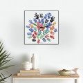 Buntes Wanduhr modernes Design für Wohnzimmer & Büro Matisse Aktion