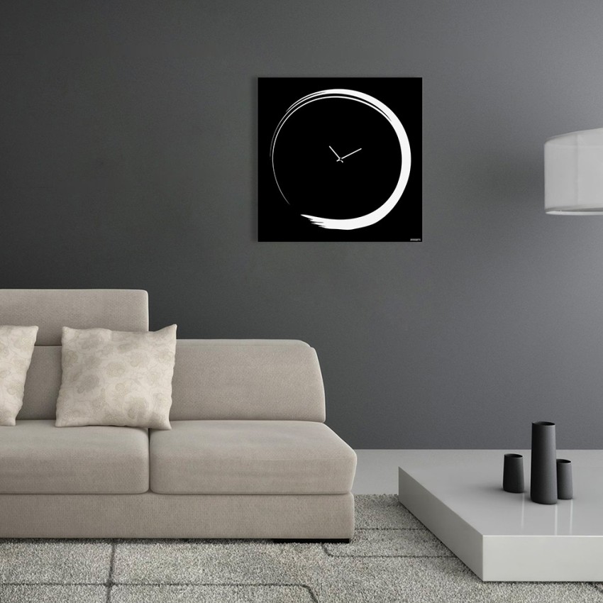 Moderner Wanduhren 80x80 cm dekorativ im japanischen Stil S-Enso Big Verkauf Moderner Wanduhren 80x80 cm dekorativ im japanischen Stil S-Enso Big Verkauf