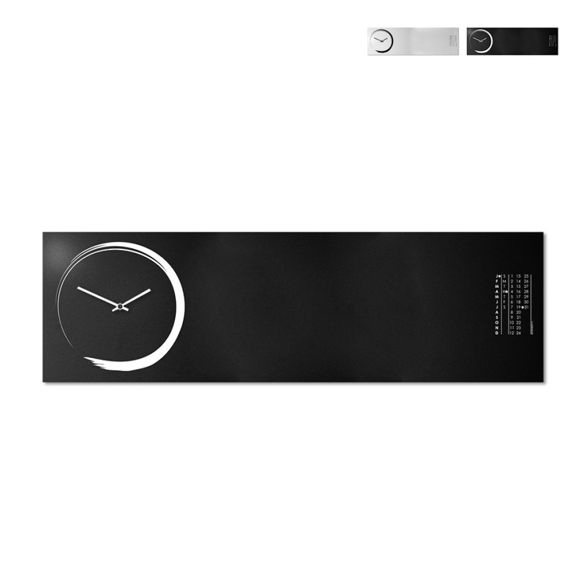 Magnetische Kalender-Wandtafel mit Uhr, horizontal, Design S-Enso Aktion Magnetische Kalender-Wandtafel mit Uhr, horizontal, Design S-Enso Aktion