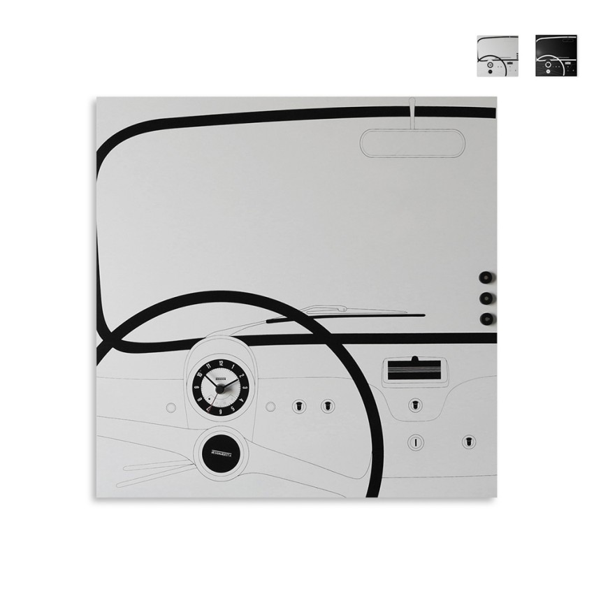 Magnetische Wandtafel-Uhr mit Schlüsselanhänger, modernes Design Cinquino Aktion