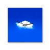 Quadratische Wanduhr 50x50cm modernes buntes Design Nuvola Angebot