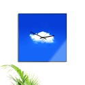 Quadratische Wanduhr 50x50cm modernes buntes Design Nuvola Sales