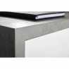 Schreibtisch Arbeitstisch Bürotisch Winkelkombination mit Schubladen Weiß Zementfarbe 140x150cm Schema Katalog