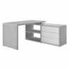 Schreibtisch Arbeitstisch Bürotisch Winkelkombination mit Schubladen Weiß Zementfarbe 140x150cm Schema Rabatte