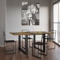 Ausziehbarer Esstisch 90x90-180cm Tecno Libra Eiche Sales