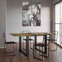 Ausziehbarer Esstisch für die Küche 90x90-180cm Tecno Libra Eiche Sales