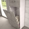 Mobiler Wäschesammler, platzsparend, grau, für Badezimmer und Waschküche Sales