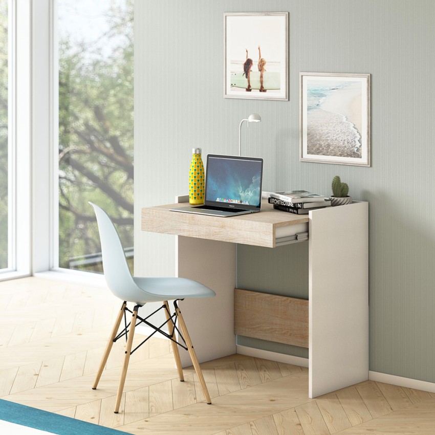 Moderner Home-Desk für Zuhause und Büro mit Schublade, 80x40 cm, Smartworking Aktion Moderner Home-Desk für Zuhause und Büro mit Schublade, 80x40 cm, Smartworking Aktion