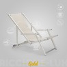 Sea Strandliegestuhl mit klappbaren Armlehnen aus Aluminium Riccione Gold Lux Verkauf