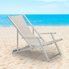 Sea Strandliegestuhl mit klappbaren Armlehnen aus Aluminium Riccione Gold Lux Sales