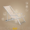 4er Set Liegestühle Sonnenliegen Strandliegen mit Armlehnen aus Aluminium klappbar Riccione Gold Lux Verkauf