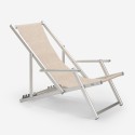 4er Set Liegestühle Sonnenliegen Strandliegen mit Armlehnen aus Aluminium klappbar Riccione Gold Lux Rabatte