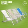 4er Set Liegestühle Sonnenliegen Strandliegen mit Armlehnen aus Aluminium klappbar Riccione Gold Lux 