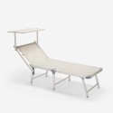 Strandliege Liegestuhl Sonnenliege aus Aluminium Gabicce Gold 
