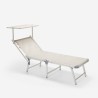 Strandliege Liegestuhl Sonnenliege aus Aluminium Gabicce Gold 