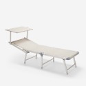 Strandliege Liegestuhl Sonnenliege aus Aluminium Gabicce Gold 