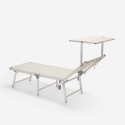 Strandliege Liegestuhl Sonnenliege aus Aluminium Gabicce Gold 