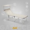 Strandliege Liegestuhl Sonnenliege aus Aluminium Gabicce Gold 