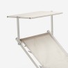 Strandliege Liegestuhl Sonnenliege aus Aluminium Gabicce Gold 