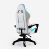 Weißer Gaming-Stuhl LED ergonomische Recliner Kissen Pixy Rabatte